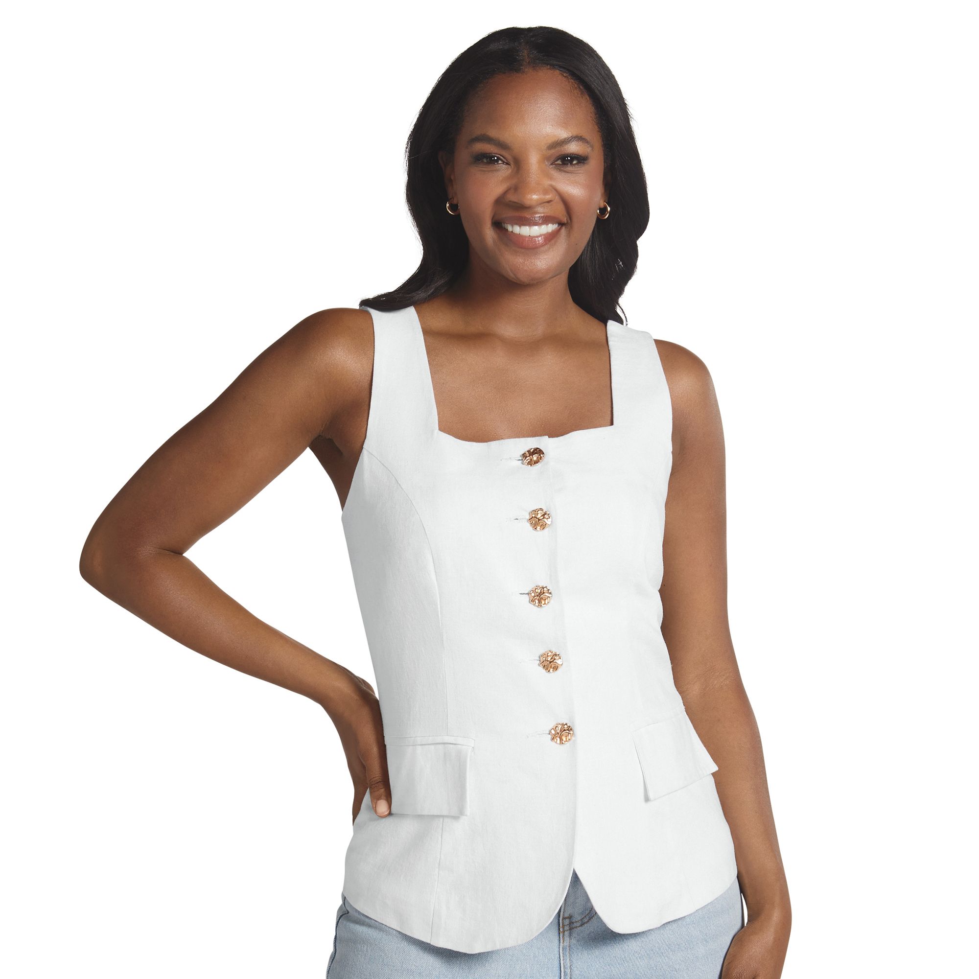 Masseys® Hourglass Button-Up Vest | Masseys